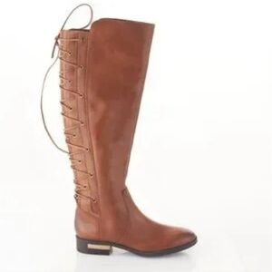 Brown Leather Knee-High Boots